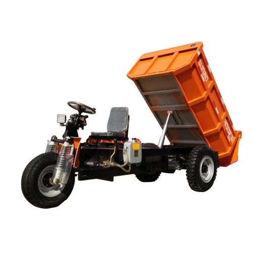 Triciclo eléctrico de tres ruedas para minería subterránea / Minería volquete /Triciclo diesel de 2 toneladas Moto/Construcción Mini Dumper/Triciclo agrícola